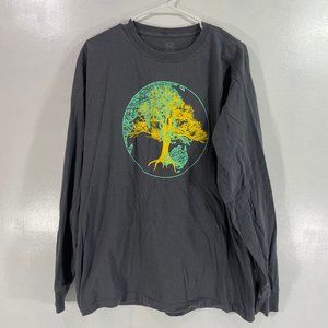 Tree of Life Isaiah 61:3 Grey Long Sleeve T Shirt Size Large